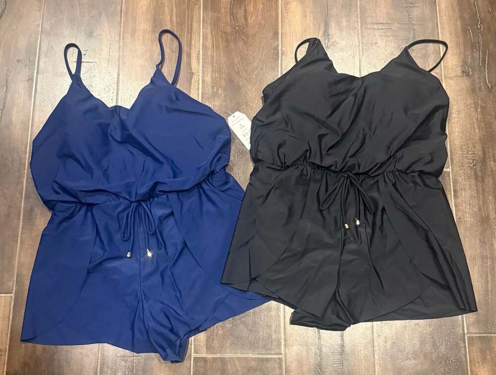 Time and Tru Women's Tank Romper Swimsuit